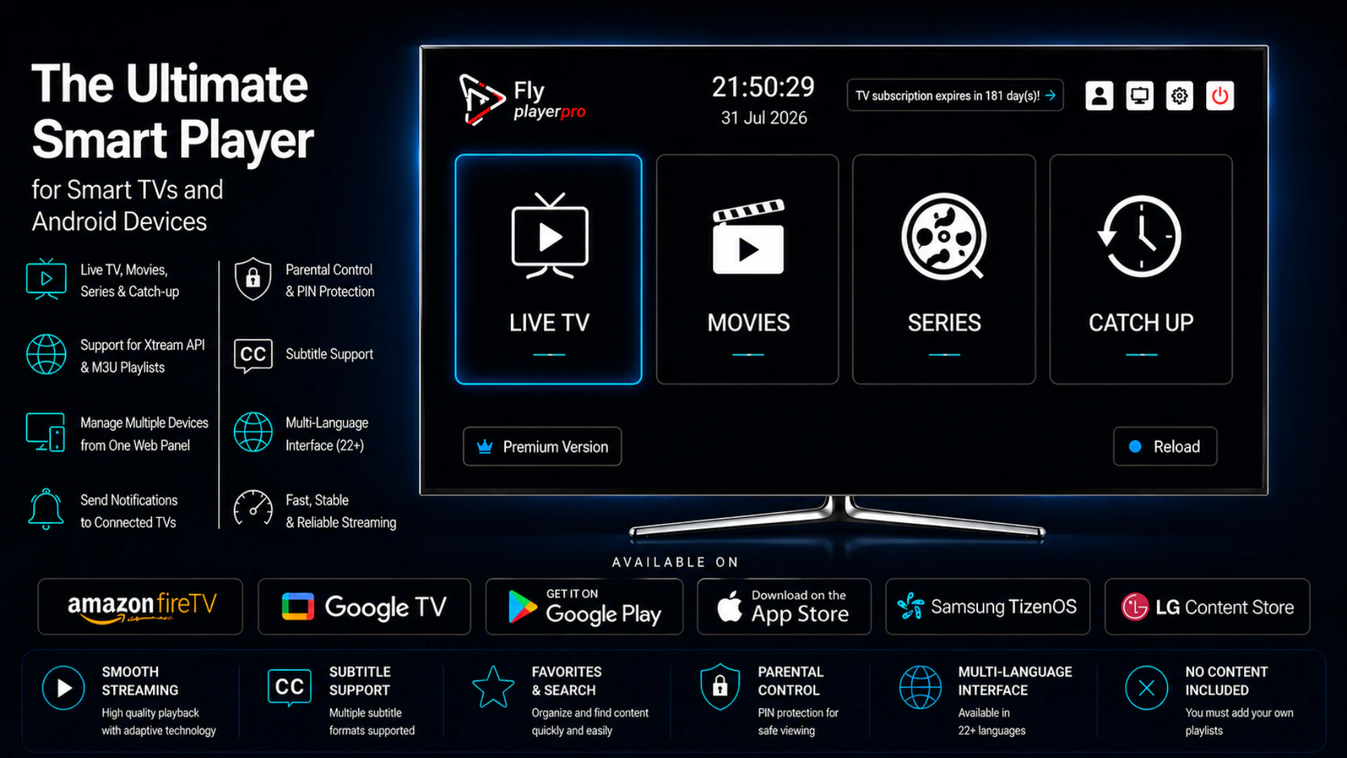FLY Player Pro — media player for Smart TVs and Android devices